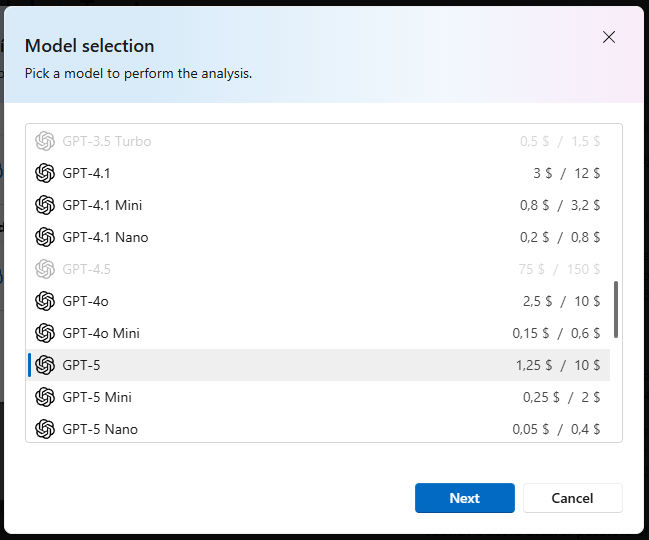 GPT-5 in model picker