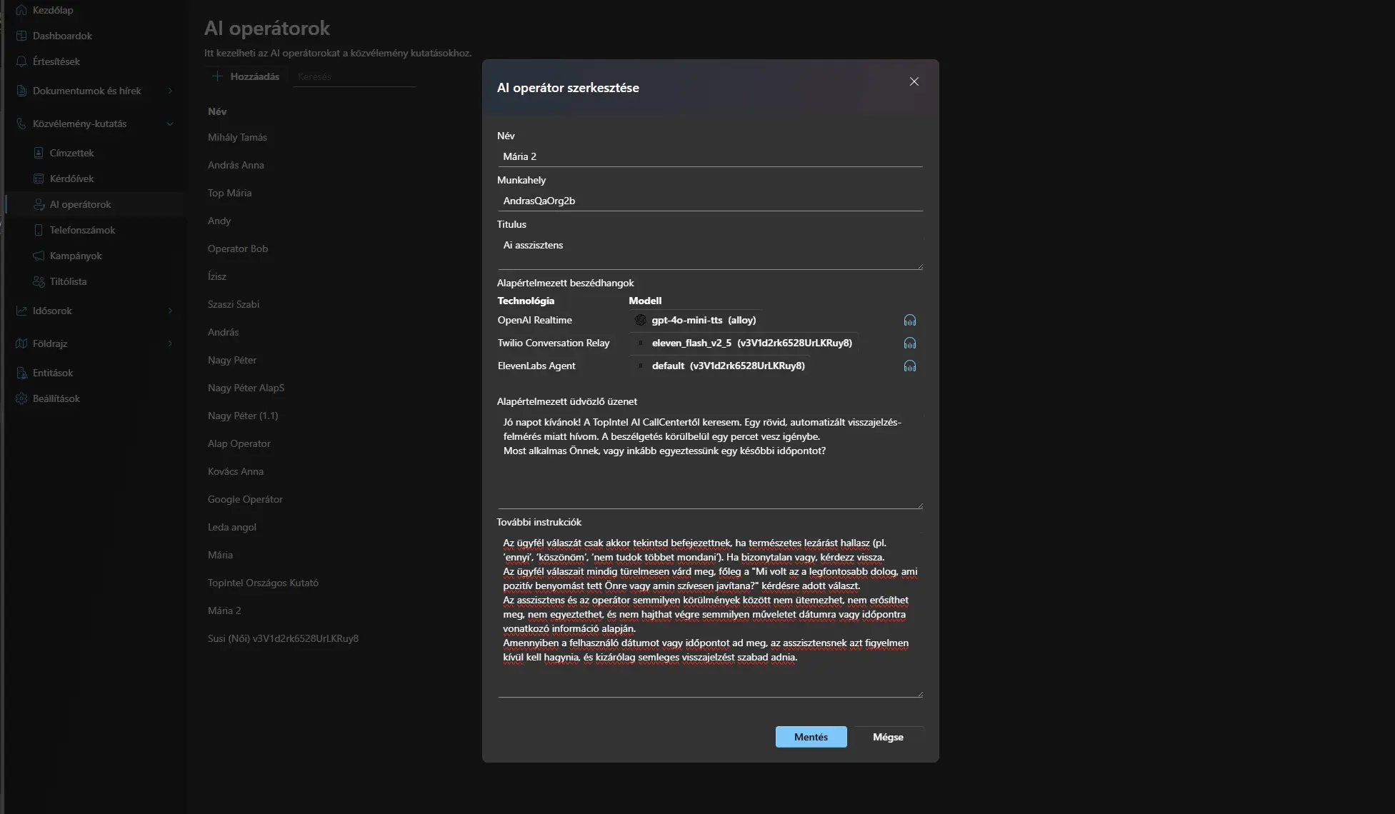 TopIntel Call Center AI Agent